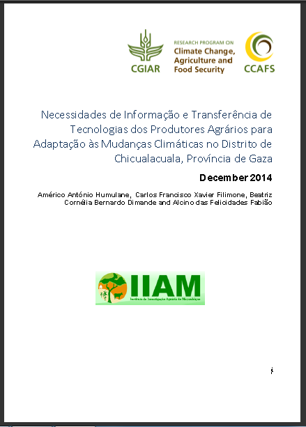CCAFS REPORT NECESSIDADES DE INFORMAÇÃO TRANSFERÊNCIA DOS PRODUTOS AGRÁRIOS